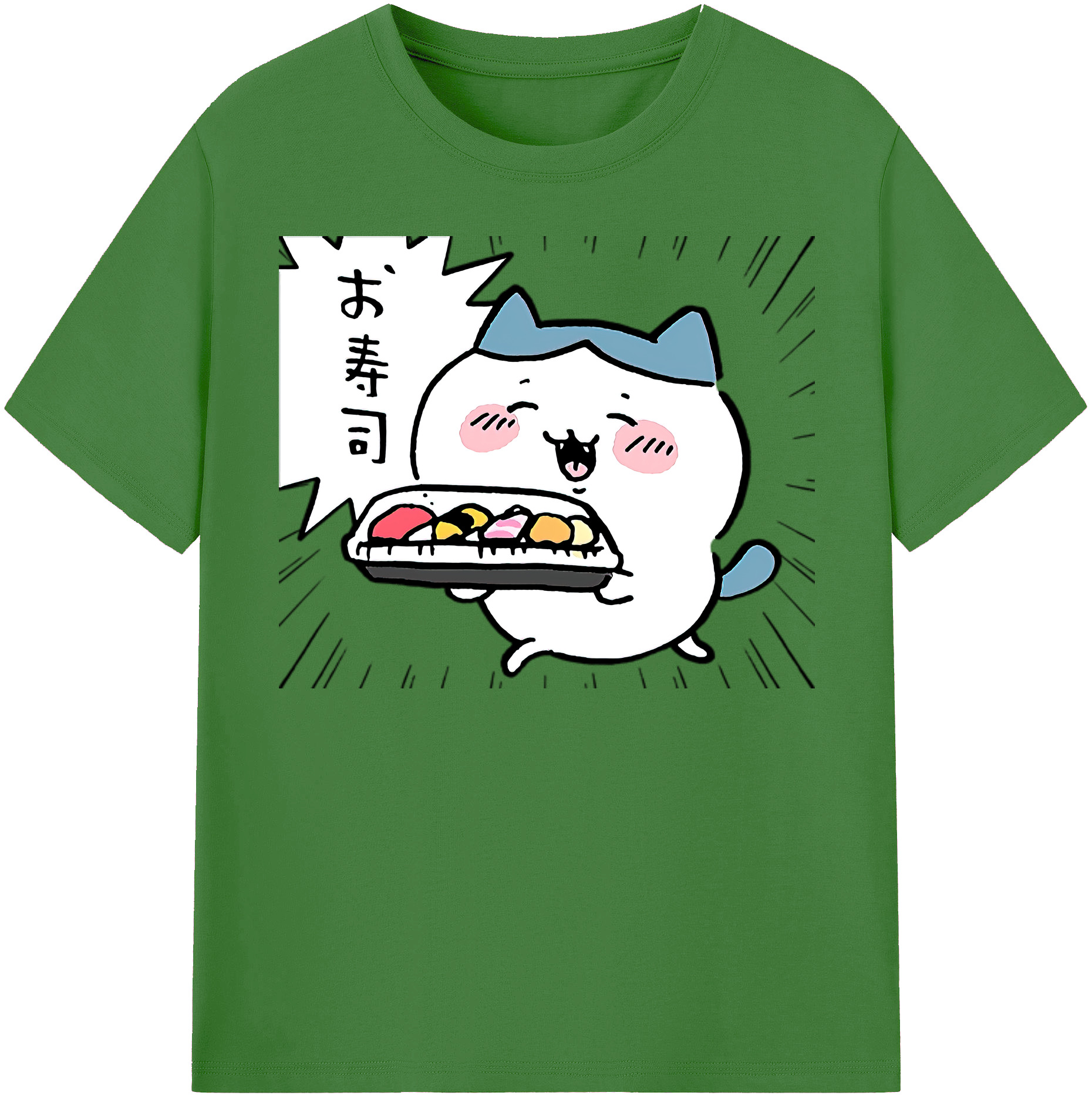 （画像用） ちいかわ ハチワレ Chii-kawa hachiware レディースカジュアルプリントTシャツ（綿100％）